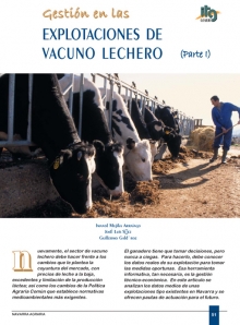 Gestión en las explotaciones de vacuno lechero