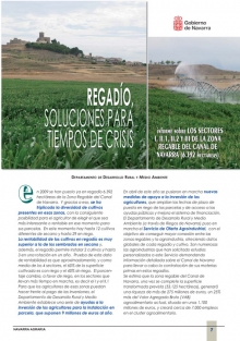 Regadío, soluciones para tiempos de crisis
