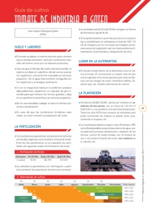 Guía de Tomate de industria a goteo