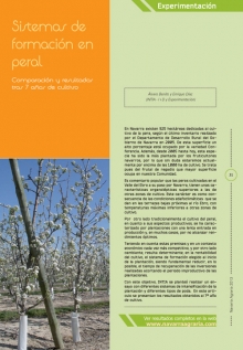 Sistemas de formación en peral