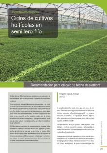 Ciclos de cultivos hortícolas en semillero frío