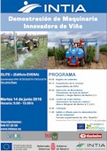 Próxima jornada INTIA: Demostración de maquinaria innovadora en viña