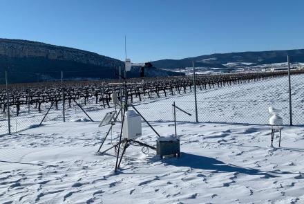 estación de lumbier con nieve