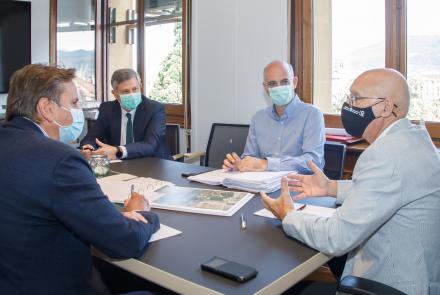 Reunión para planificar la construcción del Canal a su paso por Lerín.